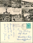 07426 Oberhain-Mankenbach via Rudlostadt Country postmark on postcard Schwarzatal o 2.8.1959