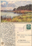 99706 Oberspier about Sondershausen country postmark on artist card W. Herrmann o 31.8. 1936