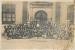 08606 Oelsnitz Vogtland Mädchenschule Sportunterricht Klassenfoto um 1930