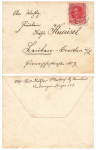 Austria 15 Heller Kaiser Franz Joseph single franking on letter o Komotau 12.8.1918