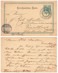 Austria 5 Heller correspondence card postal stationery o Wiesenthal an der Neisse 1.3.1901 to Frankfurt Oder