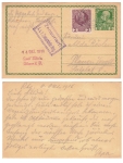 Austrian Postal stationery with K.u.K. Censorship office in Prague o October 11, 1916