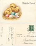 Ostern Küken Ostereier o 15.4.1927