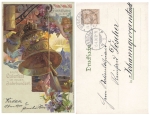 Easter in the new century Private postal stationery Reichspost 3 Pfennig o Werdau April 15, 1900