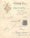 Osterhase mit Tütü Prägelitho o 7.4.1901