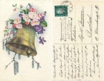 Ostern Glocke mit Blumen o 30.3.1929