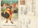 Ostern  Küken mit Blumenkorb in Menschengestalt o 16.4.1930