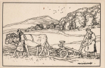 Otto Ubbelohde, Hessian Costumes No. 254, Farmer with Plough, Mandt Publishing House, * circa 1920