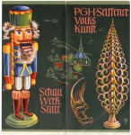 PGH Seiffener Volkskunst folding brochure around 1950