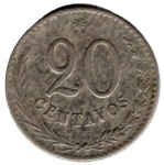 Paraguay 20 centavos 1900