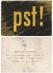 Slogan “Shh, enemy is listening! original sticker around 1943 5x7.3cm