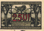 Paulinzella Notgeldschein 25 Pfennig 1922