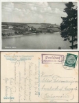 01744 Paulsdorf Dippoldiswalde country country postmark on postcard dam Malter o 27.7.1938