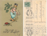 Pentecost Child with May beetle on a leash Artist card o May 30, 1914