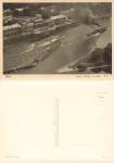 Pillnitz Dresden Schloss mit Schleppverband auf der Elbe Luftaufnahme 1955 ​​​​​​​Verlag Hahn-Foto10377