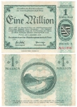 Pirna Eine Million Mark Gutschein 1. September 1923 Notgeld