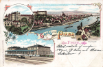 01796 Pirna Elbe Bahnhof Litho * 1900