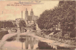 Plauen Vogtland König Albert Brücke  mit Johanniskirche o 1914