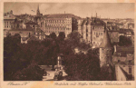 Plauen Vogtland Postplatz mit Kaffee Trömel und Warenhaus Tietz o 1928