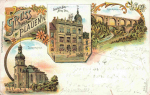 Julius Tietz commercial building in Plauen, Vogtland – lithograph, c. 1900