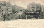 Plauen Vogtland Breite-Strasse und Industrieschule o 1901