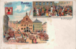 Plauen Vogtland Wochenmärkt Litho * um 1900