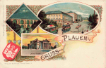 Plauen Vogtland Mehrbildlitho gebraucht um 1900