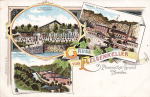 Plauenscher Grund Dresden Litho rock cellar brewery and inn o ca.1900