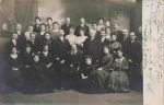 Pleißa (Limbach-Oberfrohna) Familie mit Pfarrer Echtfoto1909