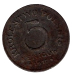 Poland Planned Kingdom 5 Fenigow 1917 F