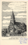 Posen Christ Church Artist postcard A. Blau Poznan * circa 1930