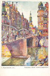 Posen Most Chwaliszewski Künstlerkarte Rozankowski Poznan * um 1920