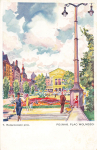 Posen Plac Wolnosci Künstlerkarte Rozankowski Poznan * um 1920