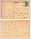 Posthorn Michel 232 P German Empire single franking on postcard o Hakenberg 21.5.1923