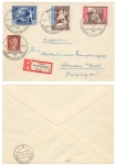 Postal Congress Michel 820-822 on R-Letter special cancellation Berlin Stamp Day January 10, 1943