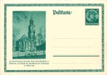 Jahrestag der Machtergreifung 1938 Ganzsache 6 Pfennig  roter Sonderstempel Asch 21.9.1938 mit Aufkleber 