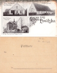 Powitzko Schlesien Postamt Gasthaus Powidzko * um 1900