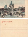 Prag Kleinseitner Brueckentuerme um 1900