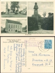 01594 Hirschstein Prausitz Gasthof war memorial Country postmark o 1959