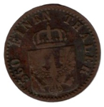 Prussia 1 Pfennig 1867 B Wilhelm I.