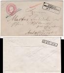 Prussia 1 Silbergroschen postal stationery cover o Berlin Potsdamer Bahnhof 12.2. around 1870