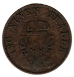 Prussia 3 Pfennig 1862 A Wilhelm I.