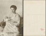 Prussia Princess Joachim with son Prince Karl Franz Joseph No. 7829 * ca. 1916