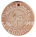 Propaganda Plaste Medaille Deutschlands Einheit Ja 1949 Volkskongress