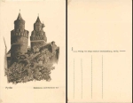 Pyritz Pomerania Eulenturm Szczecin Gate artist card *ca. 1920