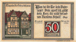 Quedlinburg Notgeldschein 50 Pfennig 1921 Klopstock