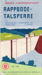 Rappbode Dam hiking map around 1965