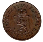 Reuss - older line Greiz 1 Pfennig 1868 Heinrich XIX. 