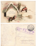 Rheine Censorship P.K. Inspected and to be transported o December 29, 1916 on New Year's card