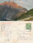 Riesengebirge Schneekoppe Künstlerkarte Morgenstern o 8.7.1913